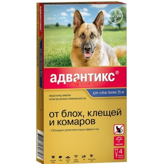 Капли АДВАНТИКС для собак более 25 кг, 1 пипетка