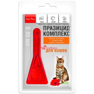 ПРАЗИЦИД-КОМПЛЕКС капли для кошек более 4 кг, 1 пипетка