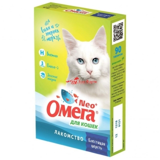 Омега Нео для кошек "Блестящая шерсть", 90 табл