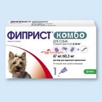 Фиприст Комбо для собак 2-10 кг, 1 пипетка