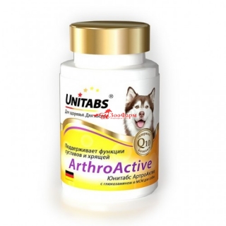 Юнитабс ArthroActive c Q10 для собак, 100 табл