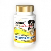 Юнитабс ImmunoComplex c Q10 для крупных собак, 100 табл
